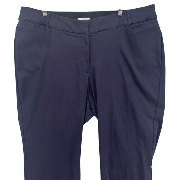 Lane Bryant Curvy Allie Pants Womens Navy Blue Flat Front Stretch Size 20R - Picture 3 of 9